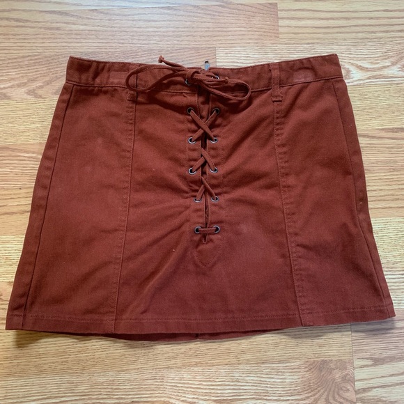 Lace Up Mini Skirt - Picture 1 of 4